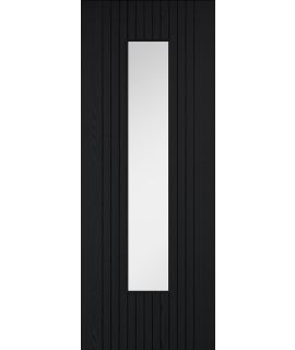 Sydney Pre-finished Laminate Black Glazed Doors