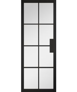 Malvern Pre-finished BlackClear Glazed Door Part of Manhattan Range