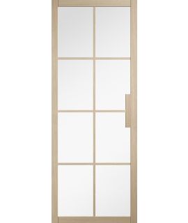 Malvern Blonde Oak Pre-Finished Clear Glazed Door Part of Manhattan Range