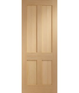 Victorian Shaker 4 Panel Unfinished Internal Oak Door