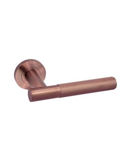 Lugano Satin Copper Handle Hardware Packs - Latch Or Privacy 