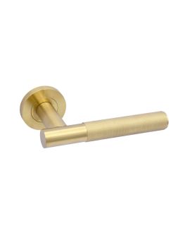 Lugano Satin Gold Handle Hardware Packs - Latch Or Privacy 