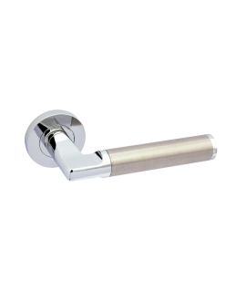Verona Polished Chrome/Satin Chrome Handle Hardware Pack - Latch Or Privacy 