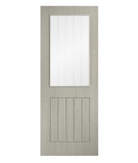 Laminate Light Grey Glazed Cottage Door (Pre-Finished)