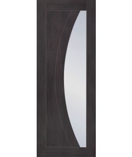 Internal Laminate Umber Grey Salerno Door (Pre-Finished) with Clear Glass  ** Being Discontinued **