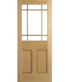 Downham 9L Unglazed Unfinished Oak Door 