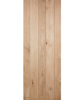 Nostalgia Rustic V-grooved Oak Veneered Ledged Door - Unfinished