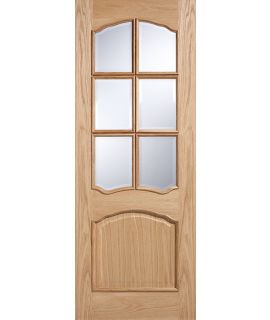 Riviera 6L Unfinished Oak Door With Raised Moulds