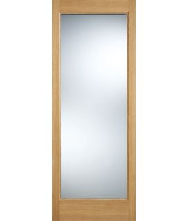Pattern 10 1L Clear Glass Unfinished Oak External Door