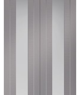 Internal Light Grey Pre-Finished Forli Pair (Clear Glass) of Door
