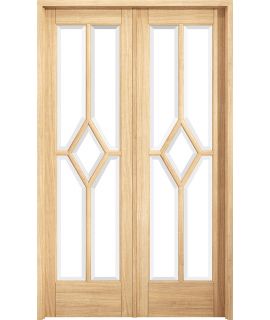 Reims Room Divider Pre-Finished Oak Doors