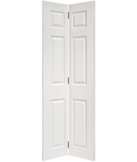 Bi-fold Textured Regency 6P White Moulded Doors